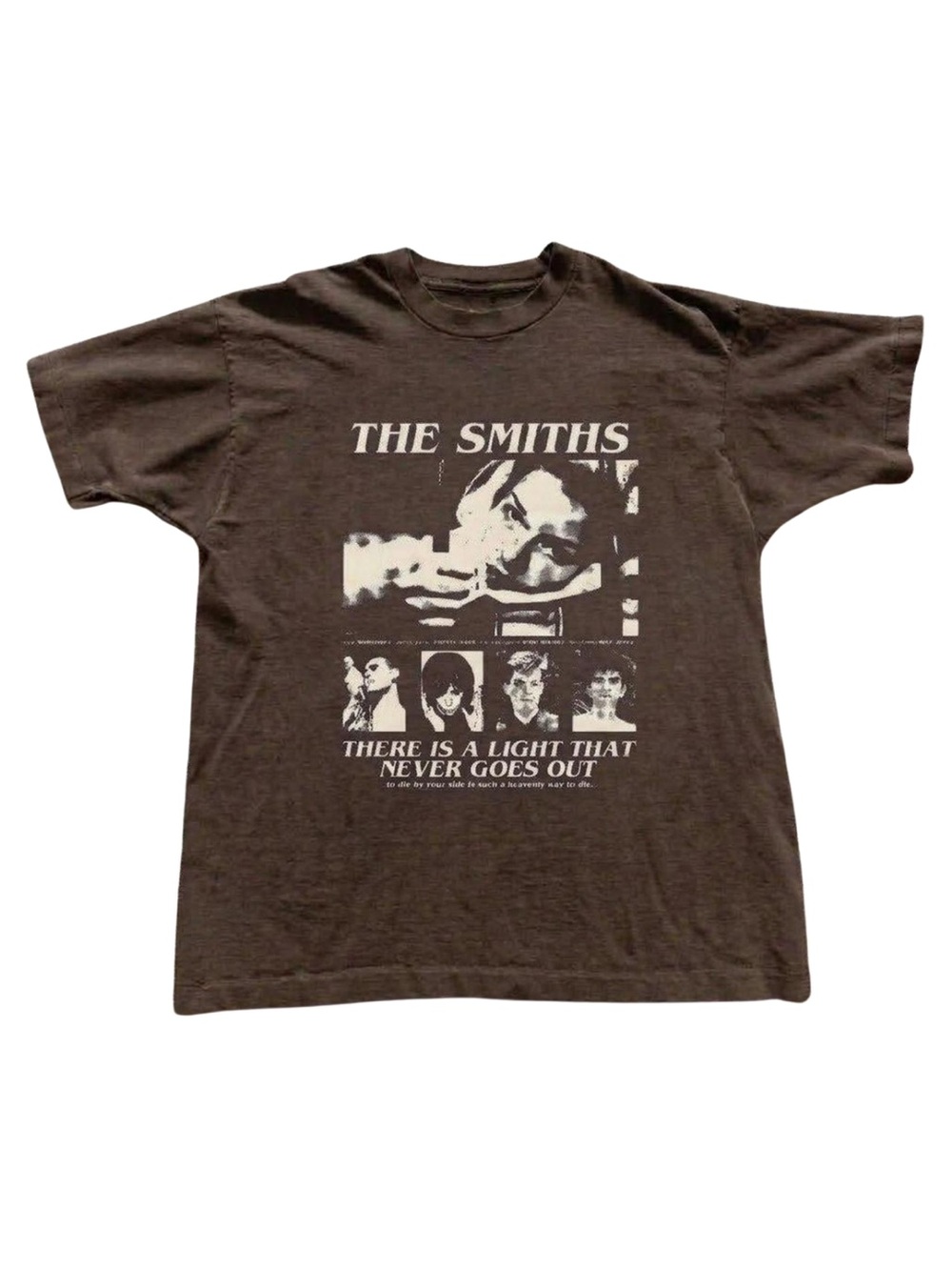 Gildan The Smiths 'There Is A Light That Never Goes Out' Brown Graphic Tee